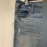 American Eagle Outfitters Medium Wash Distressed Artist Flare Denim Jeans Photo 6