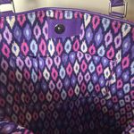 Vera Bradley Crosstown Tote Shoulder Bag Purple Lilac Tapestry Retired Pattern Photo 9