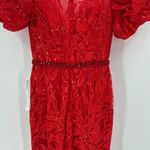 Mac Duggal formal prom quince wedding guest long train dress puff sleeve size 4 Photo 8