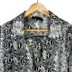 Endless Rose Snake Sleeve Surplice Top Womens M Black Tan Long Sleeve Gothic Photo 2