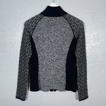 Title Nine Women S Black White Cardigan Sweater Wool Blend Full Zip Athleisure Photo 3