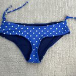 Vitamin A Blue white polka dot ruffle string bikini cheeky two piece swimwear Photo 6
