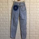 Vintage 90’s Y2K Las Vegas painted high rise PUSSHH design‎ Unique Rare JEANS Blue Size 23 Photo 6