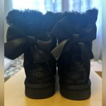 UGG ‎ Mini Bailey Bow Glimmer Black Boots Photo 2