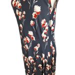 Tory Burch Navy Gray Floral MIDI Dress Size 10 Photo 7