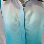 Firmiana Lily by Ombre Beach Cover Up White to Teal Size Small Photo 2