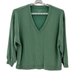 Athleta  Seasoft V-neck sweatshirt vineyard green sz 1X loose fit balloon sleeve Photo 0