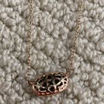 Kendra Scott Elisa Pendant Necklace Rose Gold Drusy Chain 15” - 17” Choker FLAWS Photo 7