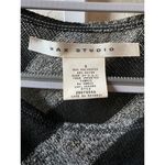Max Studio Black/Gray Striped Half Sleeve Midi Knit Dress | Size Small (S) Photo 1