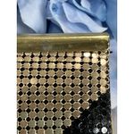 Vintage Gold Mesh Clutch Evening Bag Kiss Lock Party Purse Small Gold Photo 9