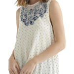 Lucky Brand  Sleeveless Top with Embroidered Design - Size - Large Photo 0