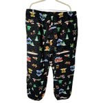Old Navy NEW Cozy Flannel Pajama Pants XXL Winter Village Holiday Print Black Photo 1