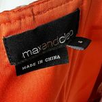 Max and Cleo  Satin Floral Sweetheart Neckline A Line Pleated Dress Size 4 Photo 4