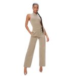 Good American  Wide Leg Nylon Track Pants in Brindle Size 2 Medium Photo 13