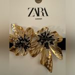 ZARA 😍 🌺😍  Gold Flower Velvet Choker - NWT Photo 5