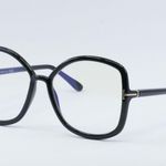 Tom Ford EYEGLASSES FT5845-B 001 Shiny Black / Clear Blue Light Block 56mm Photo 4