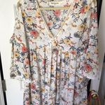 Impressions Flowered Cream Dress  Photo 0