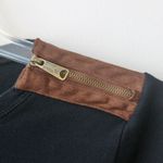 Ralph Lauren Cotton Black Suede Elbow Patch Long Photo 1