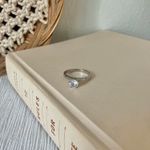 TK316 Solitaire Stainless Steel Ring Vintage “Portia” Diamond Tourmaline Engagement Jewelry Silver Photo 10