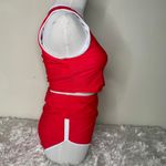Red White Sporty Two Piece Bikini High Waist Tank Style Sz Small Photo 3
