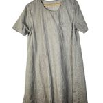 Gap 1969 Gray Denim Short Sleeve Mini T-Shirt Dress L Photo 1