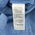 J.Crew  Classic Fit Beach Shirt Blue Linen Cotton Tunic Dress Long Sleeve Medium Photo 7