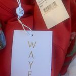 WAYF  Chelsea Tiered Ruffle Maxi Dress Red Tropical Flutter Sleeves Floral NEW 1X Photo 13