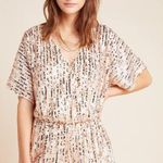 Raga Anthropologie  Sariah Sequin Sparkle Romper shorts dolman sleeves v neck XS Photo 0