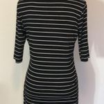 half sleeve striped long body T Photo 2
