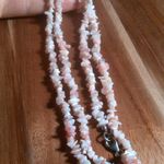 Peruvian Pink Opal Chips Sterling Silver Necklace (36 Inch) Photo 7