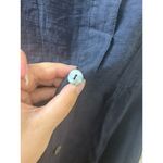 Sahara SHIRT DRESS TEXTURED Viscose Button Up Bubble Hem Dress BLUE NAVY SZ S Photo 14