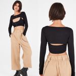 For Love & Lemons For Love & Lemon Avril Snap Layered Top Black Chic XS Dark Casual Summer Photo 1