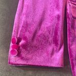 Women’s Pink Double Breasted Velvet 2 Piece Pant Suit Peak Lapel Size L NWT Size L Photo 12