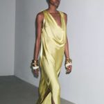 ZARA  maxi dress zwcollection satin flowy Sleeveless Lime  evening party wedding Photo 5