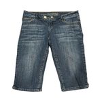 American Eagle AEO Outfitters Artist Denim Bermuda Shorts Medium Wash 10 Regular Photo 1