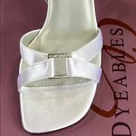 Dyeables  White Satin Strappy Heels New in Box Photo 7