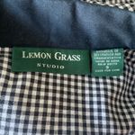 LEMON GRASS Holiday Button Down Shirt Womens Sz Small Gingham Snowmen Novelty Black Photo 7