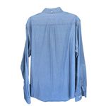 Tommy Hilfiger  Button Up Shirt Dotted Chambray Denim Boyfriend 100% Cotton Photo 6