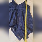 Avenue NAVY Jacquard Tankini Swim Top, Size:US 14W Blue Photo 4