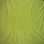 Vintage green tank top sleevless pleated scoop neck neon large summer vacation‎ Photo 1