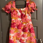 Reverse Boutique Pink and Yellow Floral Mini Dress Photo 2