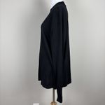 Wintersilks Sweater Womens XL Black Mock Neck Long Sleeve Silk Cotton Minimalist Photo 6