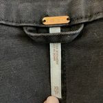 Free People  Black Military Double Breasted Ruffle Hem Jacket Photo 6