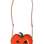 Betsey Johnson  Halloween XOGINGER Kitsch Pumpkin Orange Crossbody Bag Purse Photo 0