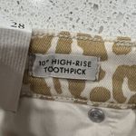 J. Crew Size 28 Jeans 10" High Rise Toothpick Animal Print Safari Leopard NEW Photo 8