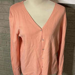 Joseph A  Pink Long Sleeve Button‎ Up Cardigan Sweater Size Large Photo 0