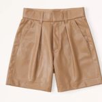 Abercrombie & Fitch  Leather High Rise Tailored Shorts Women’s Sz S Photo 0