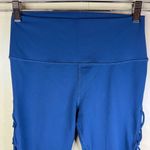 Alo Yoga  Interlace Blue Size Medium Womens High Rise Leggings Activewear Stretch Photo 3