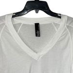 Bobi Light Weight Cotton V-Neck Long Sleeve T-Shirt XS White Photo 1