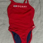 Speedo Red  lifeguard one piece  Photo 0